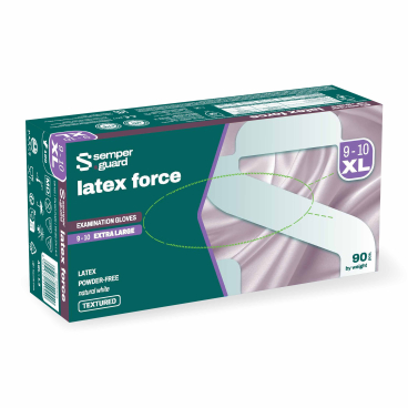 Semperguard® Latex force Einmalhandschuhe, puderfrei, weiß 1 Packung = 90 Stück, Größe XL (9-10) - Bild-Darstellung des Produktes 1