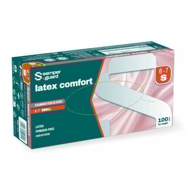 Semperguard® Einmalhandschuhe, Latex comfort 1 Packung = 100 Stück, Größe S (6-7) - Bild-Darstellung des Produktes 1