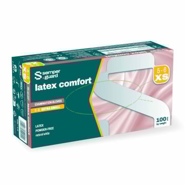 Semperguard® Einmalhandschuhe, Latex comfort 1 Packung = 100 Stück, Größe XS (5-6) - Bild-Darstellung des Produktes 1
