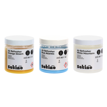 Satino Lufterfrischer Gel, AR1 kompatibel 1 Karton = 3 x 2 Stück à 225 ml, alle Sorten - Bild-Darstellung des Produktes 1