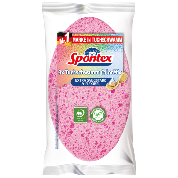 Spontex ColorMix Tuchschwamm, langlebig 1 Packung = 3 Stück - Bild-Darstellung des Produktes 1