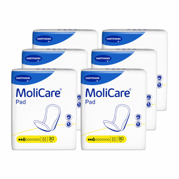 MoliCare® Pad Inkontinenzeinlagen für Erwachsene, 3 Tropfen 1 Karton = 6 Packungen à 30 Stück
 - Bild-Darstellung des Produktes 1