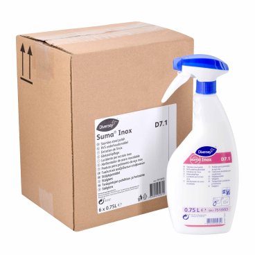 Suma Inox D7.1 Edelstahlpflege 1 Karton = 6 Flaschen à 750 ml - Bild-Darstellung des Produktes 1