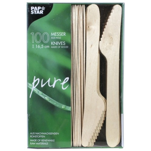 Papstar Pure Messer, Holz