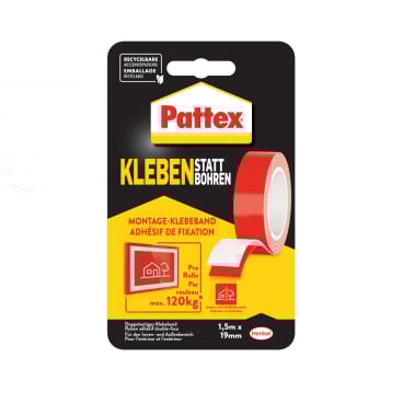 Pattex Kleben statt bohren Klebeband 1 Rolle = 1,5 m x 19 mm - Bild-Darstellung des Produktes 1