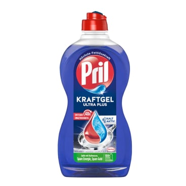 Pril Kraftgel Ultra Plus Spülmittel, höchste Fettlösekraft 450 ml - Flasche - Bild-Darstellung des Produktes 1
