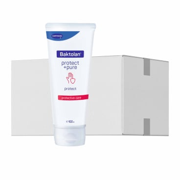 Baktolan® protect + pure Hautschutzcreme, parfümfrei 1 Karton = 25 Tuben à 100 ml - Bild-Darstellung des Produktes 1