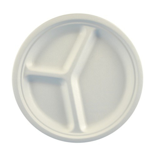 Papstar Pure Teller Zuckerrohr, 3-geteilt
