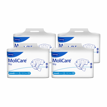 MoliCare® Slip extra plus Inkontinenzslip, 6 Tropfen 1 Karton = 4 Packungen à 30 Stück, Größe S (Umfang 60-90 cm) - Bild-Darstellung des Produktes 1