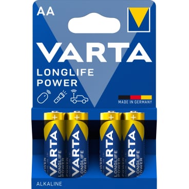 VARTA LONGLIFE POWER Batterie Mignon AA, Alkali, LR06 1 Packung = 4 Stück, 2960 mAh - Bild-Darstellung des Produktes 1
