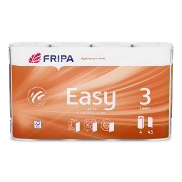 Fripa Easy Küchenrolle, 3-lagig 1 Packung = 4 Rollen à 45 Blatt - Bild-Darstellung des Produktes 1