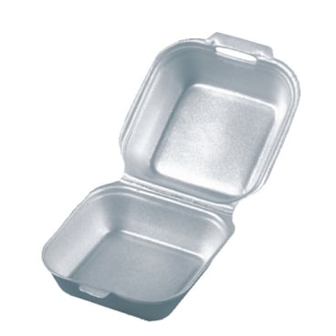 Papstar Hamburger-Boxen, eckig, EPS Format: 7,5cm x 12cm x 12cm, 1 Packung= 100 Stück - Bild-Darstellung des Produktes 1