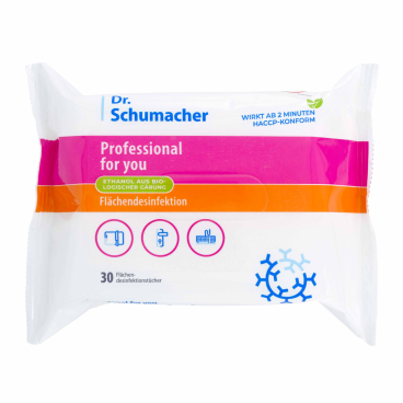 Artikelbild: Dr. Schumacher Professional for you Flächendesinfektionstücher 30