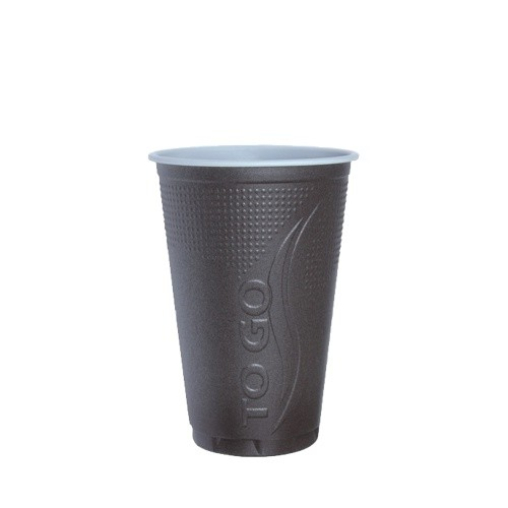 Papstar To Go Thermobecher, PS, braun/weiß