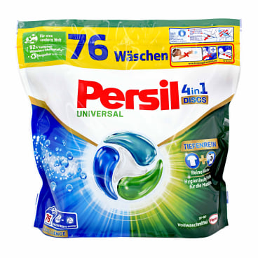 Persil 4in1 Discs Universalwaschmittel 1 Packung = 76 Waschpods à 17 g - Bild-Darstellung des Produktes 1