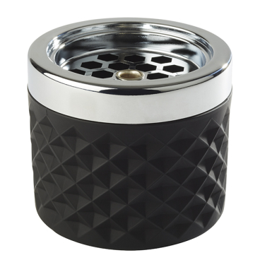 APS NEBULA Windaschenbecher, Ø 9,5 cm Farbe: Schwarz / Silber - Bild-Darstellung des Produktes 1