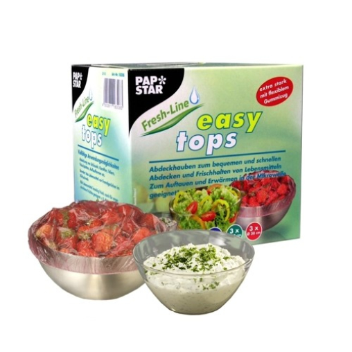 Papstar Easy Tops Abdeckhauben, Frischhaltefolie