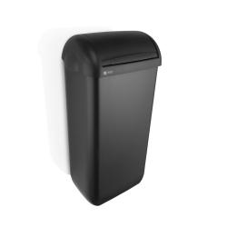 WEPA Professional GmbH Satino Hygienebehälter, 23 Liter, Pratkische Hygienebox aus recyceltem Plastik, Farbe: schwarz 331840