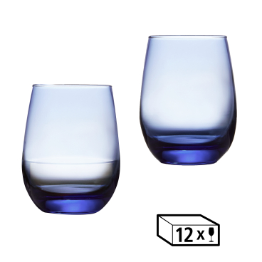 LIBBEY Wasserglas STEMLESS, 451 ml 1 Karton = 12 Stück, Farbe: blau getönt - Bild-Darstellung des Produktes 1
