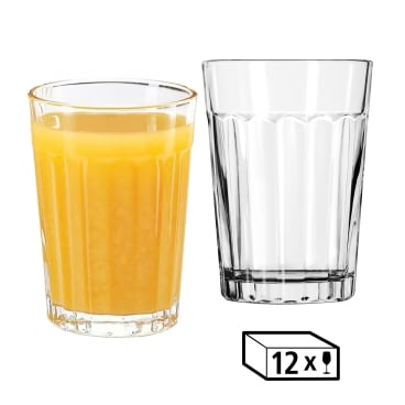 LIBBEY Saftglas PANELED TUMBLERS, 251 ml 1 Karton = 12 Stück - Bild-Darstellung des Produktes 1