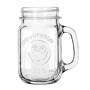 LIBBEY Trinkglas DRINKING JARS mit Henkel und Motiv, 488 ml 1 Karton = 12 Stück - Bild-Darstellung des Produktes 1