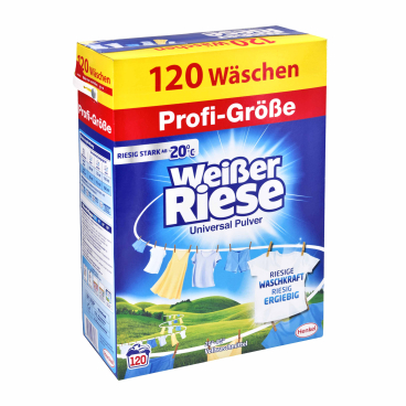 Weißer Riese Universal Pulver Vollwaschmittel 6 kg - Packung, für ca. 120 Waschladungen - Bild-Darstellung des Produktes 1