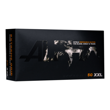 ALPHA EXTREME GRIP Nitrilhandschuhe, puderfrei, orange 1 Karton = 10 Packungen à 50 Stück, Größe S - Bild-Darstellung des Produktes 1