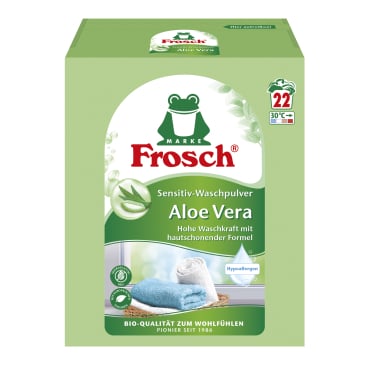 Frosch Sensitiv-Waschpulver, Aloe Vera, hypoallergen 1,45 Liter - Packung, 22 Waschladungen - Bild-Darstellung des Produktes 1