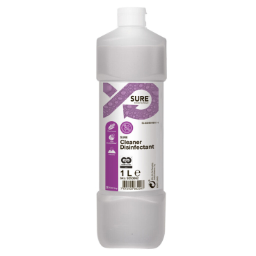 Sure Cleaner Disinfectant Flächendesinfektionsmittel, Konzentrat 1 Karton = 6 Flasche à 1 Liter - Bild-Darstellung des Produktes 1