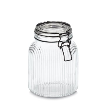 Zeller Vorratsglas mit Bügelverschluss aus Glas/Metall, luftdicht Maße (Ø x H): 12,8 x 17,4 cm - Bild-Darstellung des Produktes 1