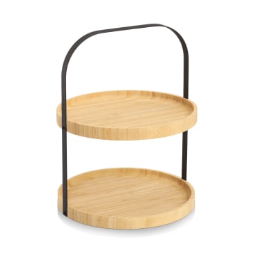 Zeller Servier-Etagere aus FSC® 100 % Bambus und Metall Maße (Ø x H): 25 x 33 cm - Bild-Darstellung des Produktes 1