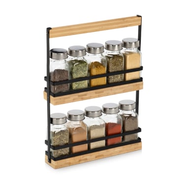 Zeller Gewrzstnder-Set, 11-teilig, Glas/Metall/Bambus, 80 ml Mae (L x B  x H): 22,7 x 4,7 x 30 cm kaufen