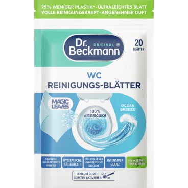 Dr. Beckmann WC Reinigungsblätter Ocean Breeze 1 Packung = 20 Blätter - Bild-Darstellung des Produktes 1