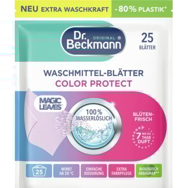 Dr. Beckmann Waschmittelblätter Colour Protect Blütenfrisch 1 Packung = 25 Blätter - Bild-Darstellung des Produktes 1
