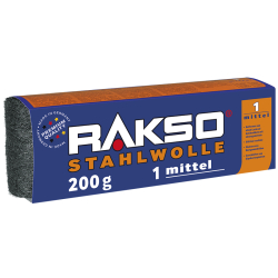 OSCAR WEIL GmbH Rakso Stahlwolle, 200 g - Packung, Sorte: 1-mittel