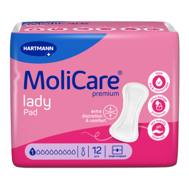 MoliCare® premium lady Pad Inkontinenzeinlagen 1 Tropfen, 1 Packung = 12 Einlagen - Bild-Darstellung des Produktes 1