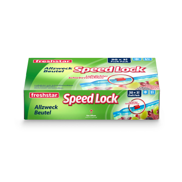 Freshstar Speed Lock Gefrierbeutel, 27 x 25 cm 1 Packung = 30 Stück, Fassungsvermögen: 3 Liter - Bild-Darstellung des Produktes 1