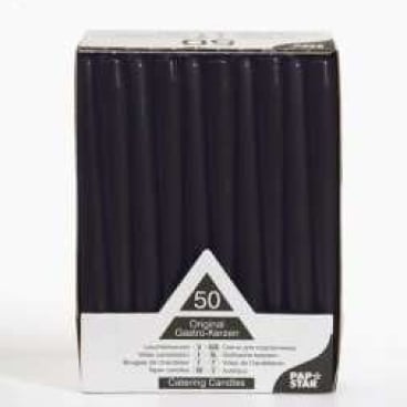 Papstar Leuchterkerzen schwarz 1 Karton = 2 Packungen à 50 Stück - Bild-Darstellung des Produktes 1