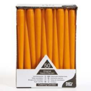 Papstar Leuchterkerzen orange 1 Packung = 50 Stück - Bild-Darstellung des Produktes 1