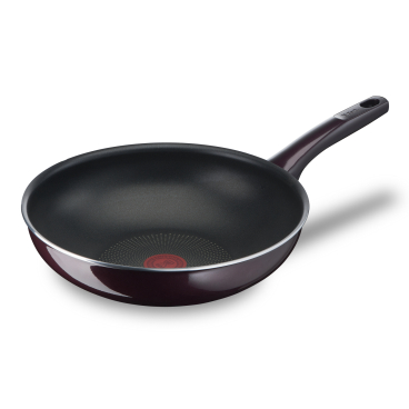 Tefal Wokpfanne Resist Intense, Thermo-Signal™, Ø 28 cm, weinrot 1 Stück - Bild-Darstellung des Produktes 1