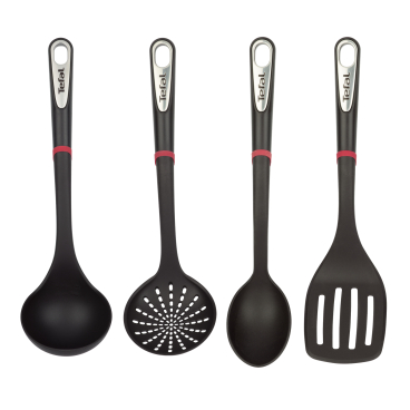 Tefal INGENIO Küchenutensilien-Set, 4-teilig, Kunststoff, schwarz 1 Set - Bild-Darstellung des Produktes 1