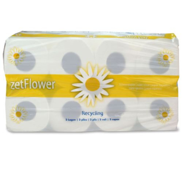 zetGigant® Toilettenpapier, weiß, 2-lagig 1 Karton = 8 Packungen x 8 Rollen à 250 Blatt - Bild-Darstellung des Produktes 1