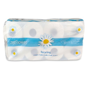 zetGigant® Toilettenpapier, weiß, 3-lagig 1 Karton = 9 Packungen x 8 Rollen à 250 Blatt - Bild-Darstellung des Produktes 1