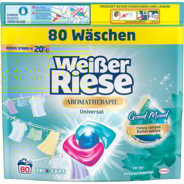Weißer Riese Universal Trio-Caps Aromatherapie Lotus 1 Packung = 80 Caps, für 80 Waschladungen - Bild-Darstellung des Produktes 1