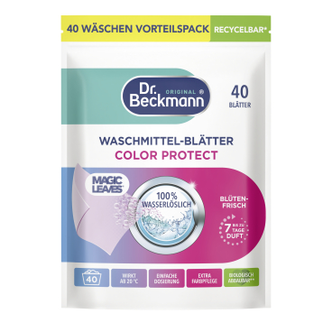 Dr. Beckmann Waschmittelblätter Colour Protect Blütenfrisch 1 Packung = 40 Blätter - Bild-Darstellung des Produktes 1