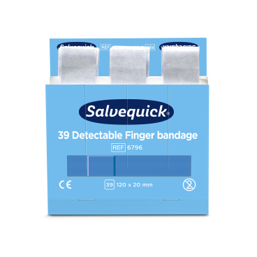 Cederroth Salvequick Blue Detectable Fingerverband 1 Box = 6 x 39 Stück - Bild-Darstellung des Produktes 1