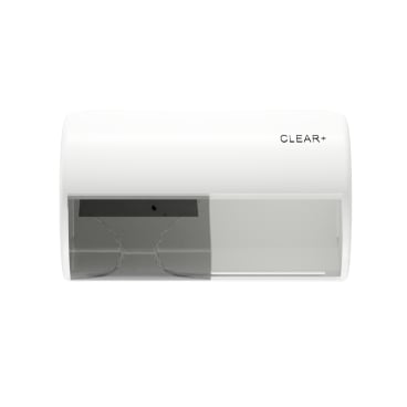 CWS Clear plus Toilettenpapierspender mit Sichtfenster, weiß Farbe: weiß - Bild-Darstellung des Produktes 1