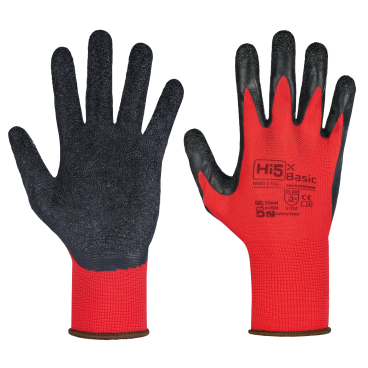 Hi5 X Basic Montagehandschuhe, rot/schwarz 1 Karton = 120 Paar, Größe 8 - Bild-Darstellung des Produktes 1