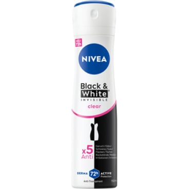 NIVEA Deo Spray Black & White Invisible Clear 1 Stück = 150ml - Bild-Darstellung des Produktes 1