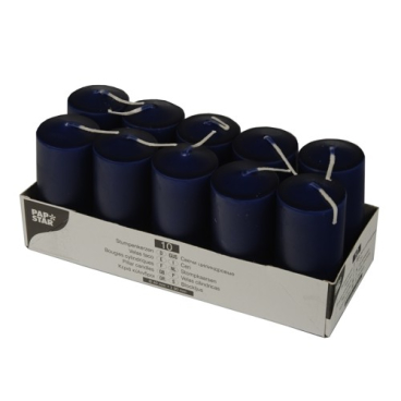 Papstar Stumpenkerzen dunkelblau 1 Packung = 10 Stück - Bild-Darstellung des Produktes 1